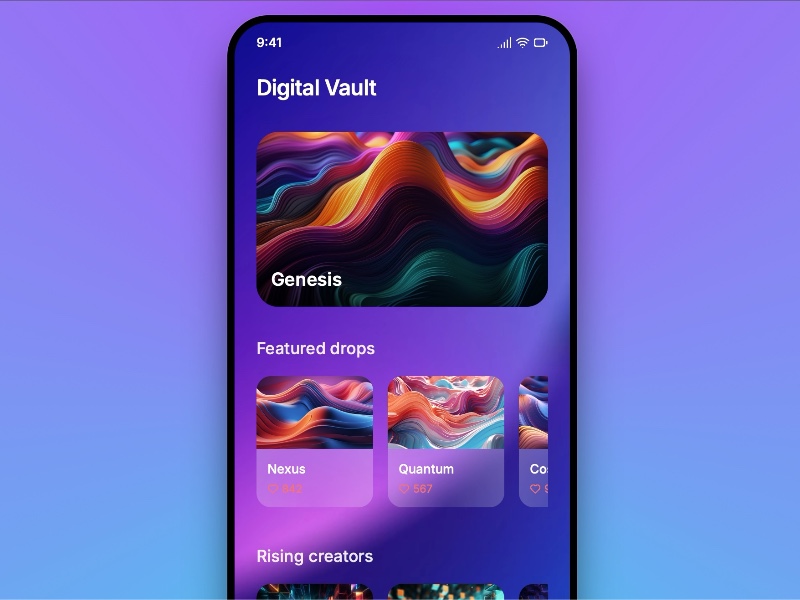 Preview for Mobile Interface with Featured Collections