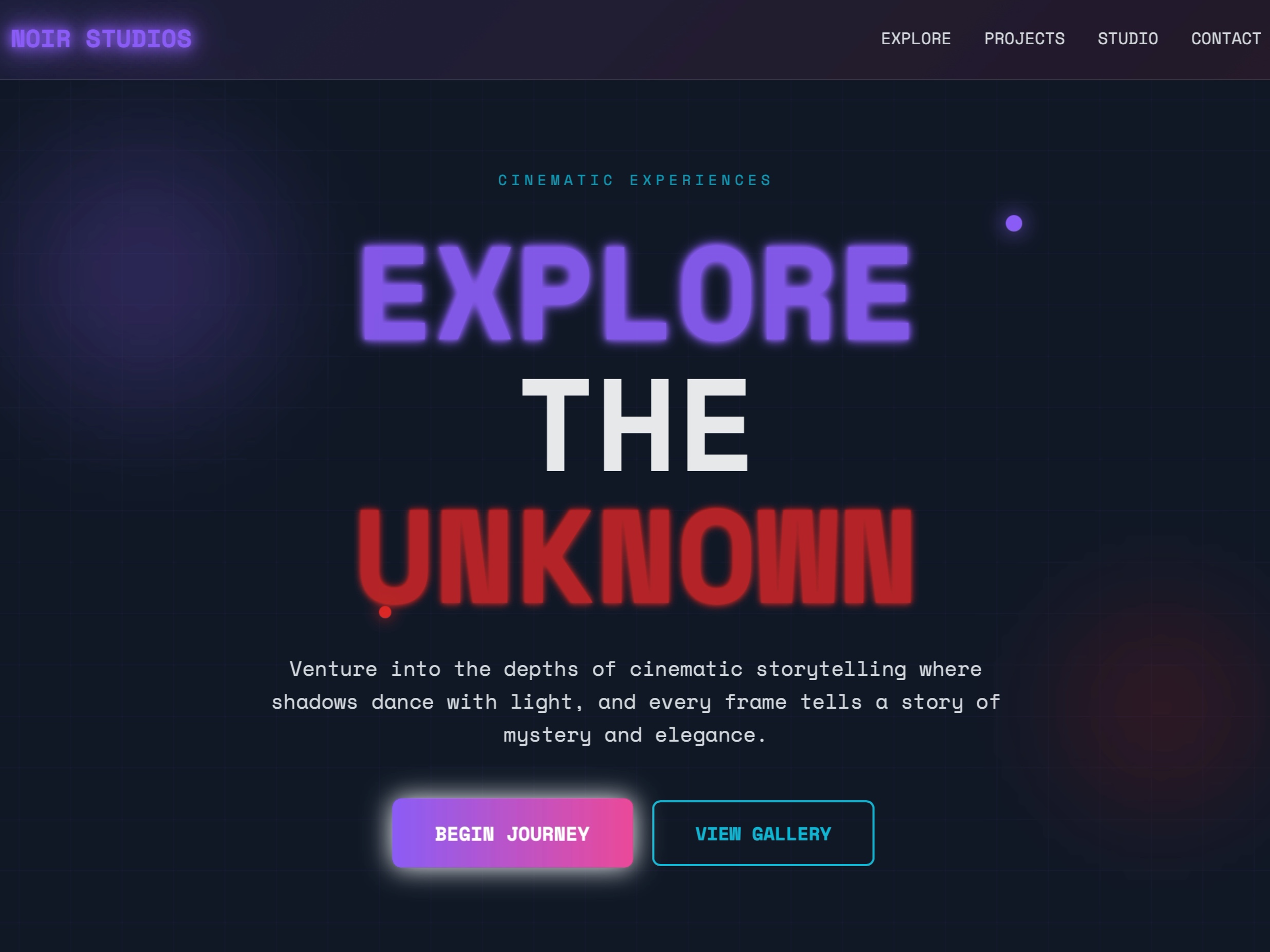 Preview for Cinematic Neon Exploration UI