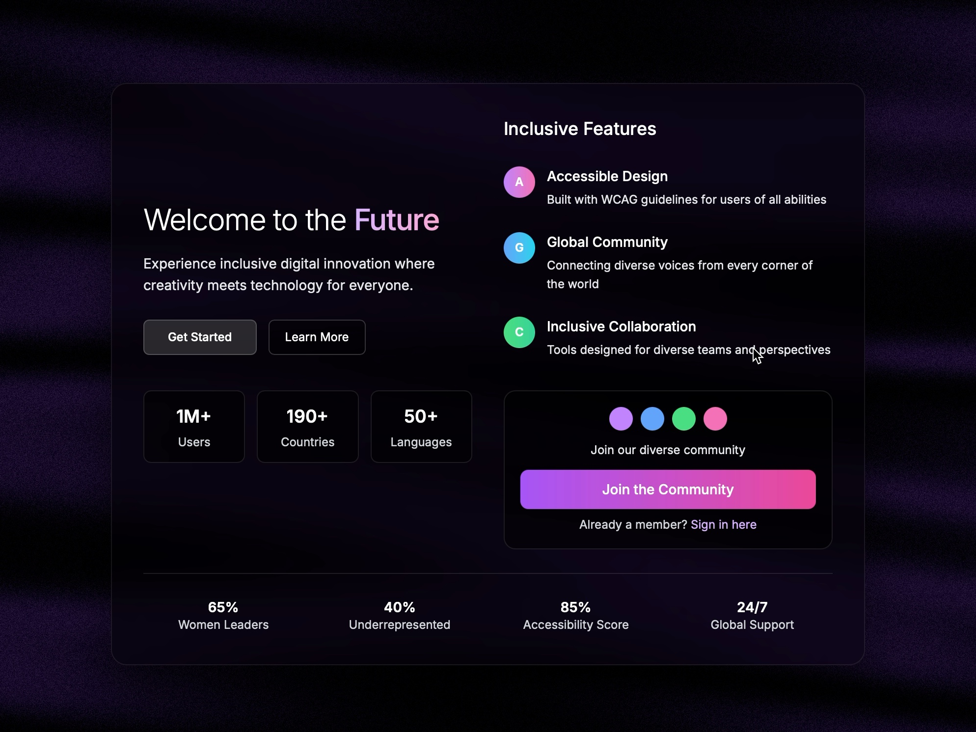 Preview for Digital Innovation Landing Section