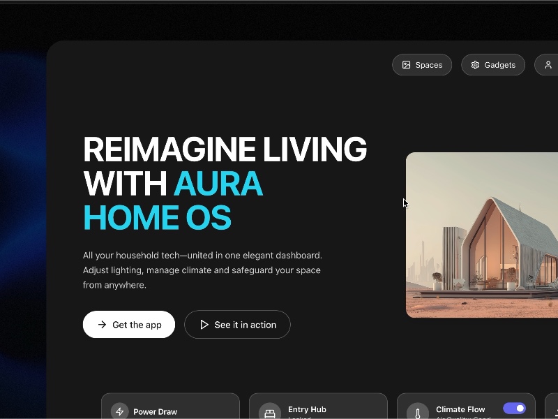 Preview for Animated Background UI with Navigation