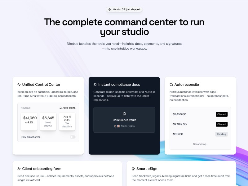 Preview for Studio Command Center UI