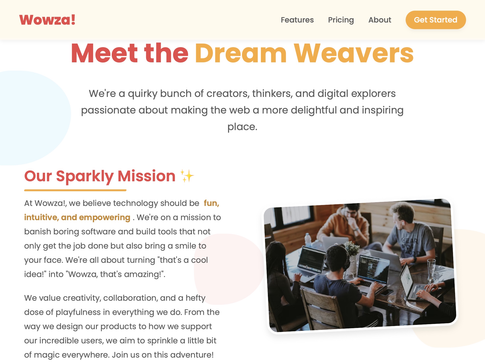 Preview for Fixed Navigation with About Section