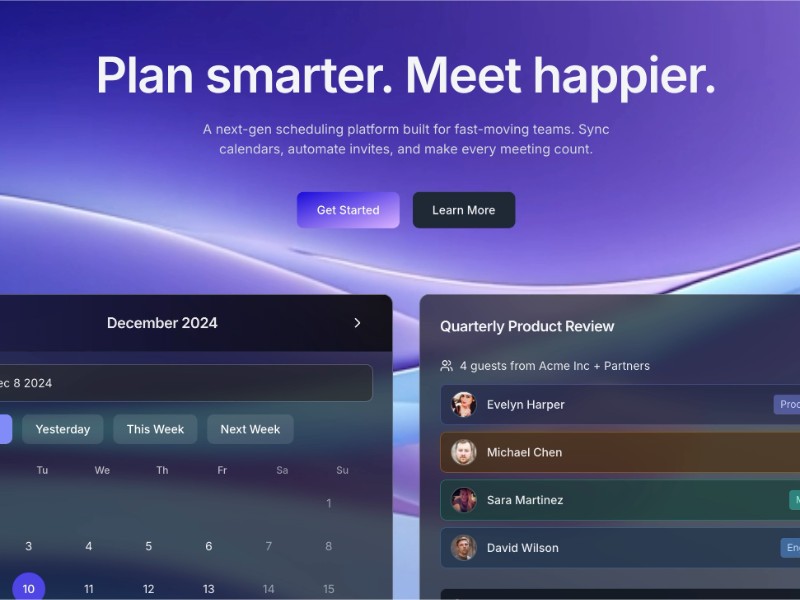 Preview for Interactive Scheduling Dashboard