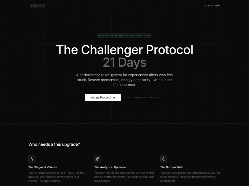 Preview for Fitness Program Landing Page Template