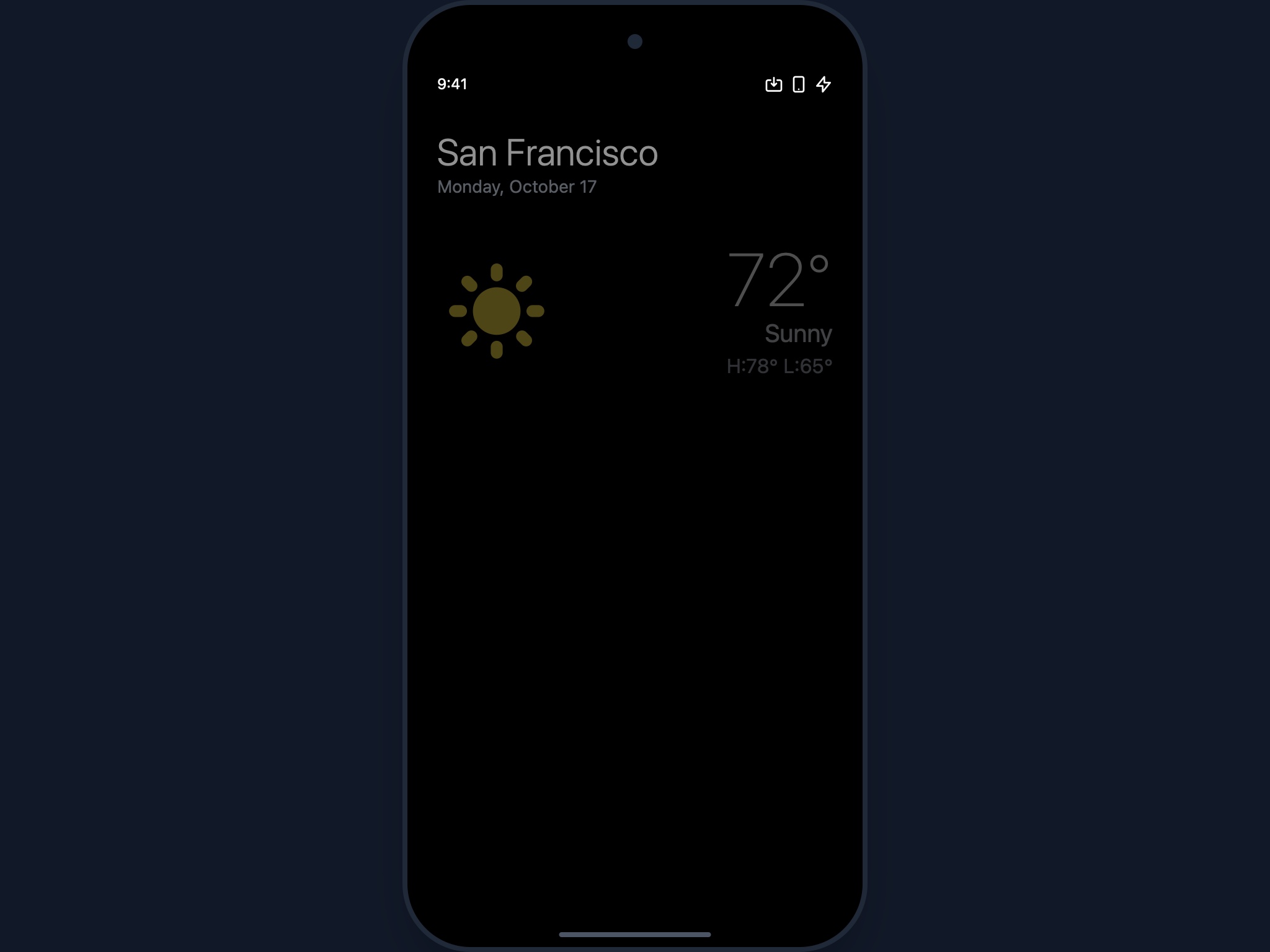 Preview for Mobile Weather Forecast Interface