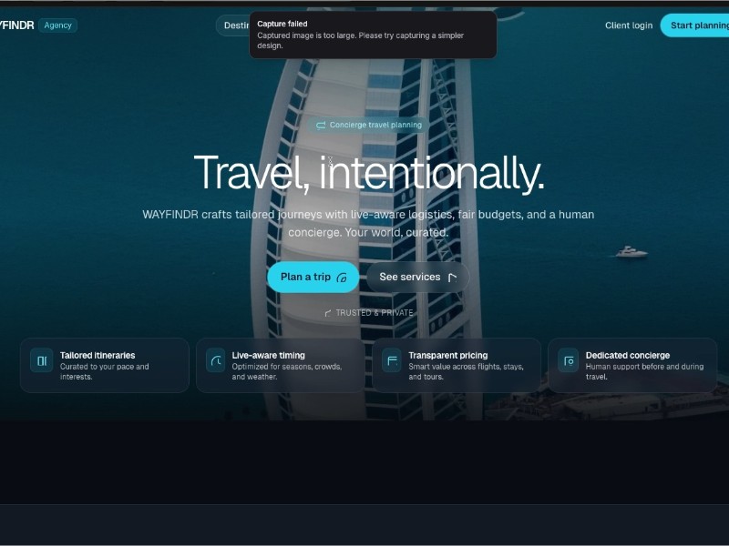 Preview for Concierge Travel Planning UI v2