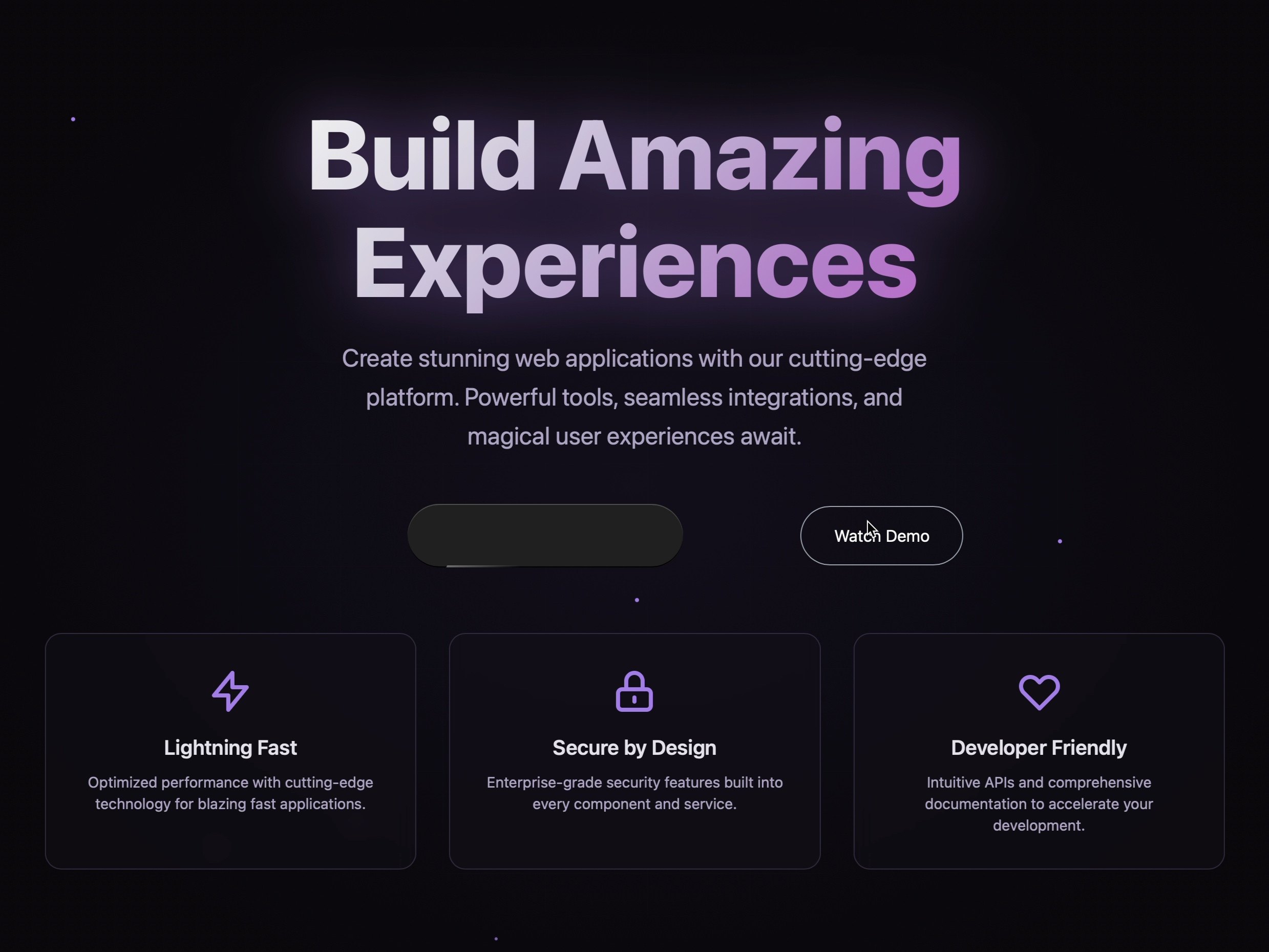 Preview for Interactive Hero Section with Animation