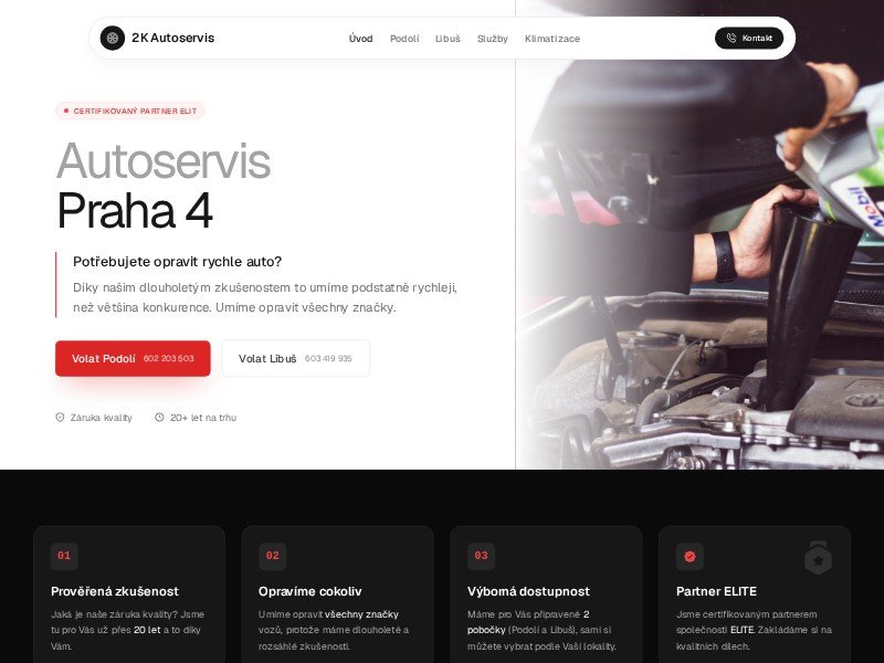 Preview for Auto Service Landing Page Template