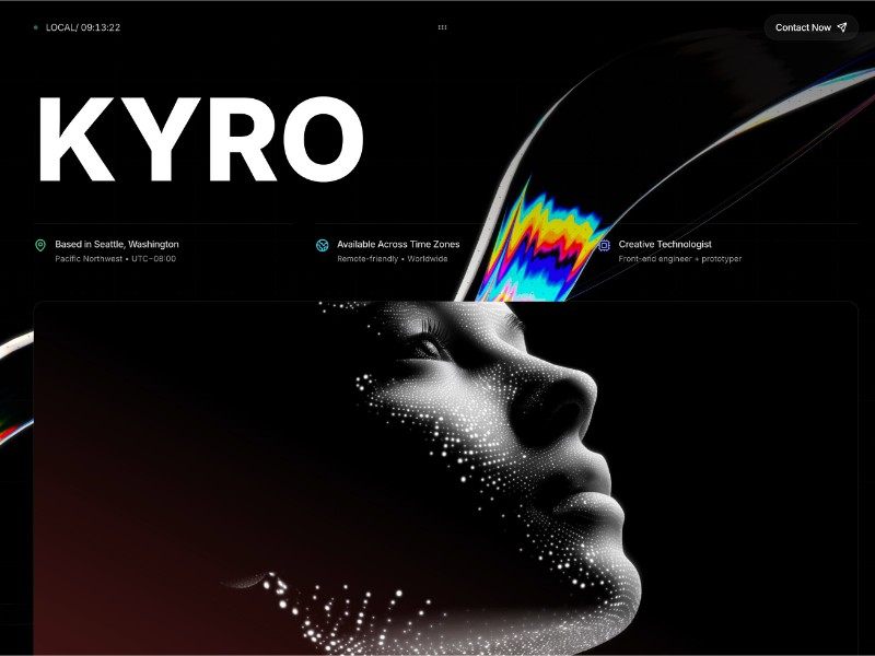 Preview for 3D Animated Hero with Info Grid