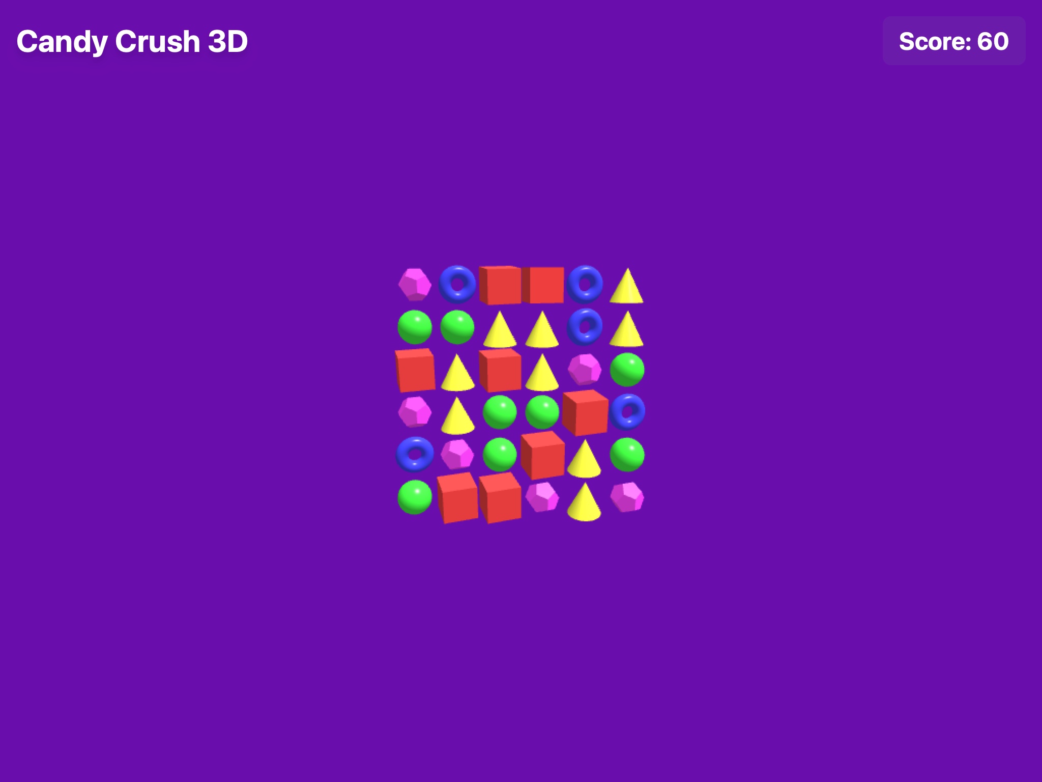 Preview for 3D Interactive Match-3 Grid