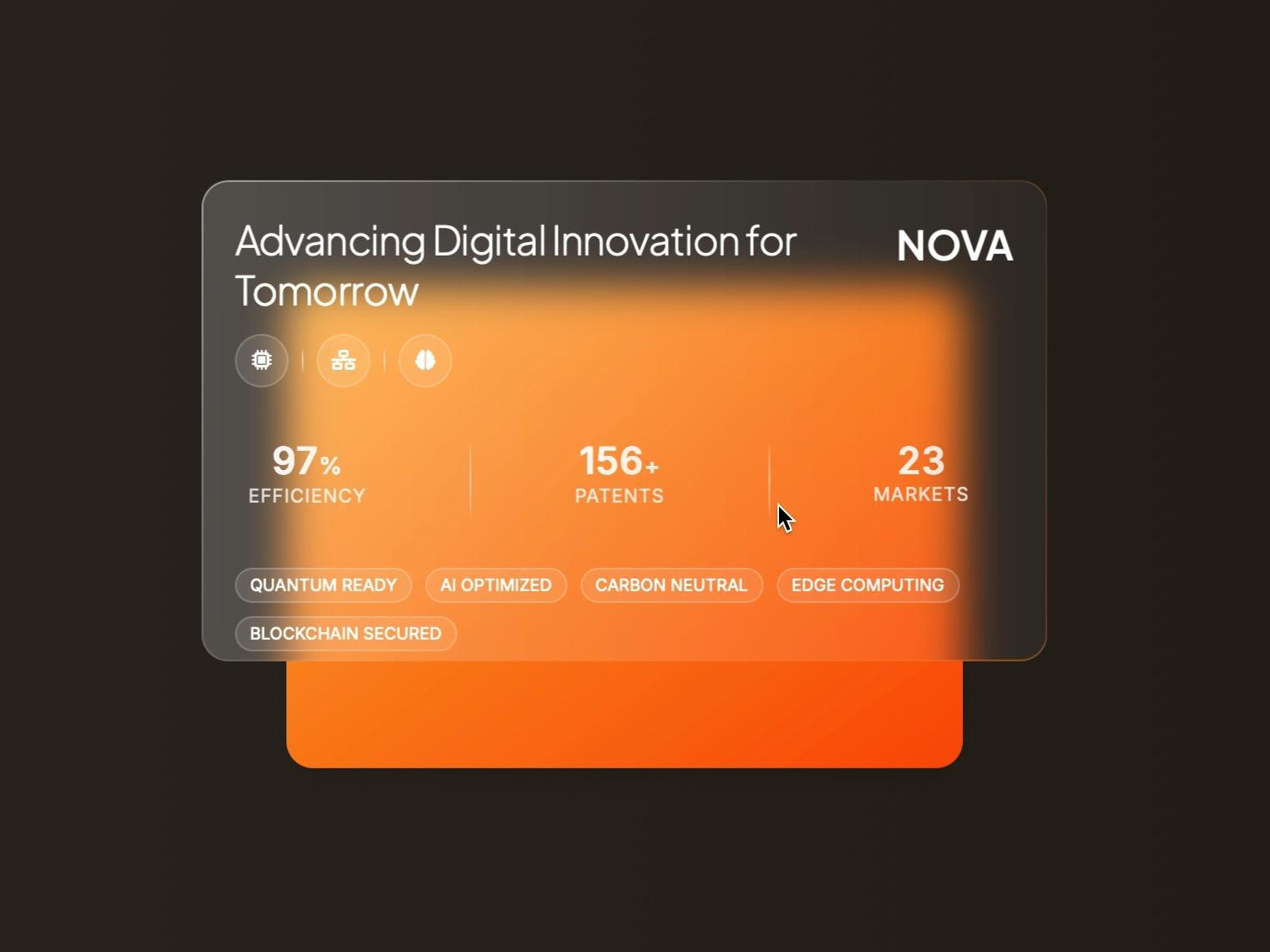 Preview for Glass-Effect Stats Card UI