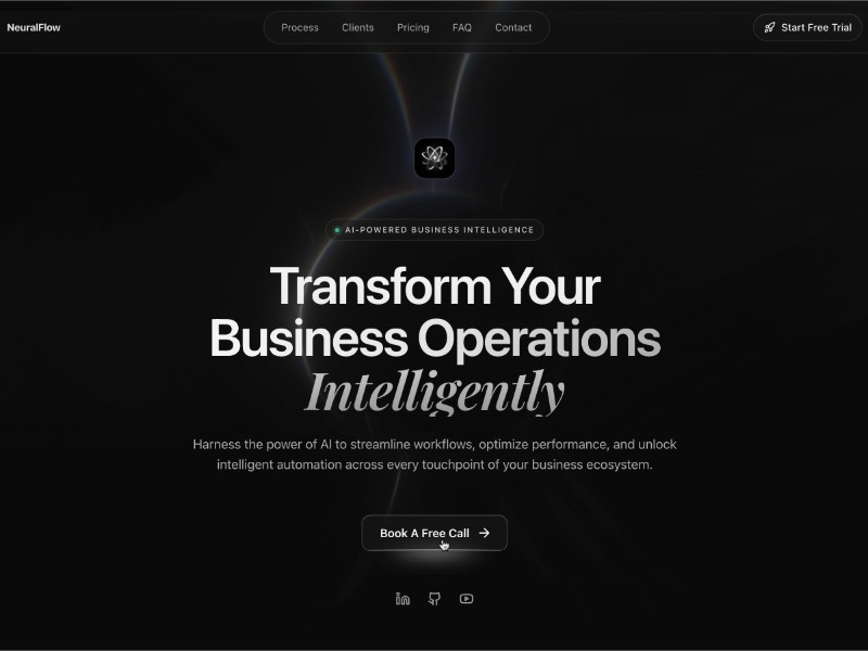 Preview for NeuralFlow AI Automation Landing Page Template