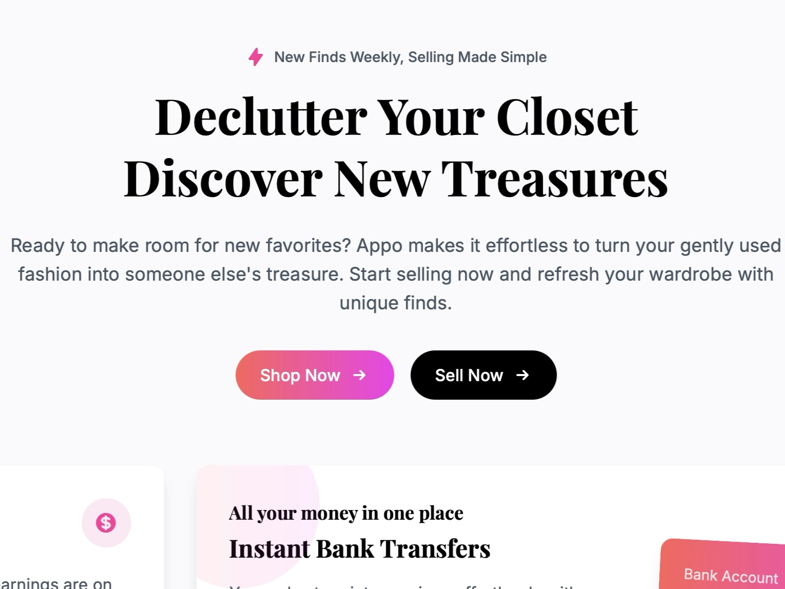 Preview for Fashion Marketplace Landing Page
