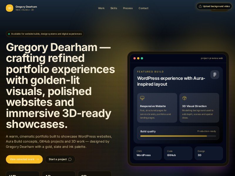 Preview for Gregory Dearham Portfolio