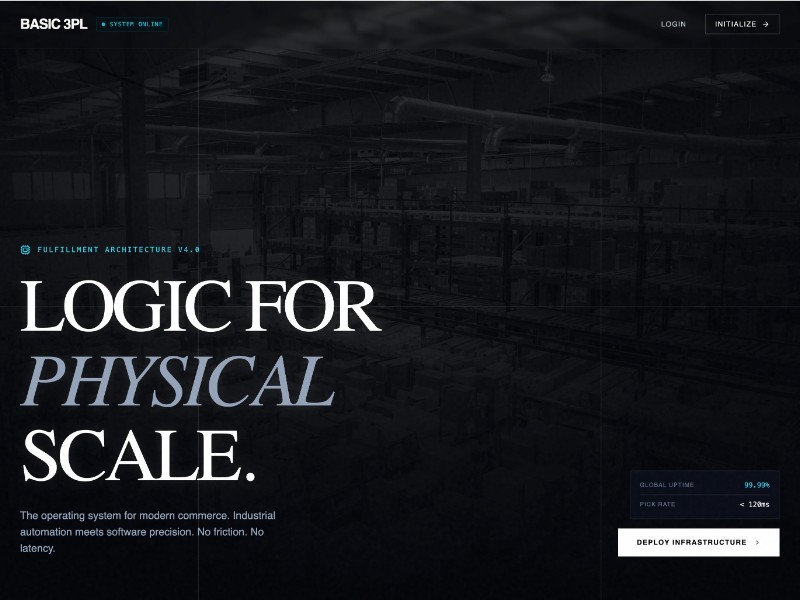 Preview for 3PL Logistics Landing Page Template