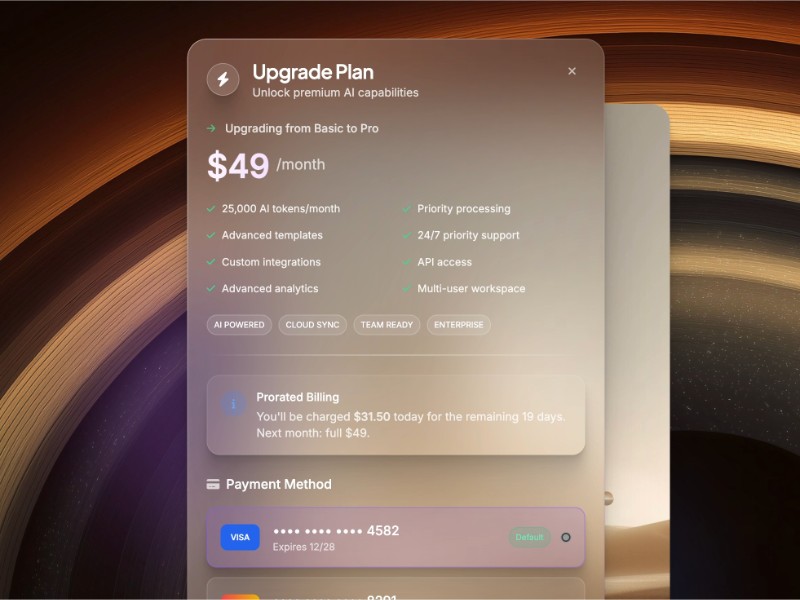 Preview for Subscription Plan Upgrade Interface