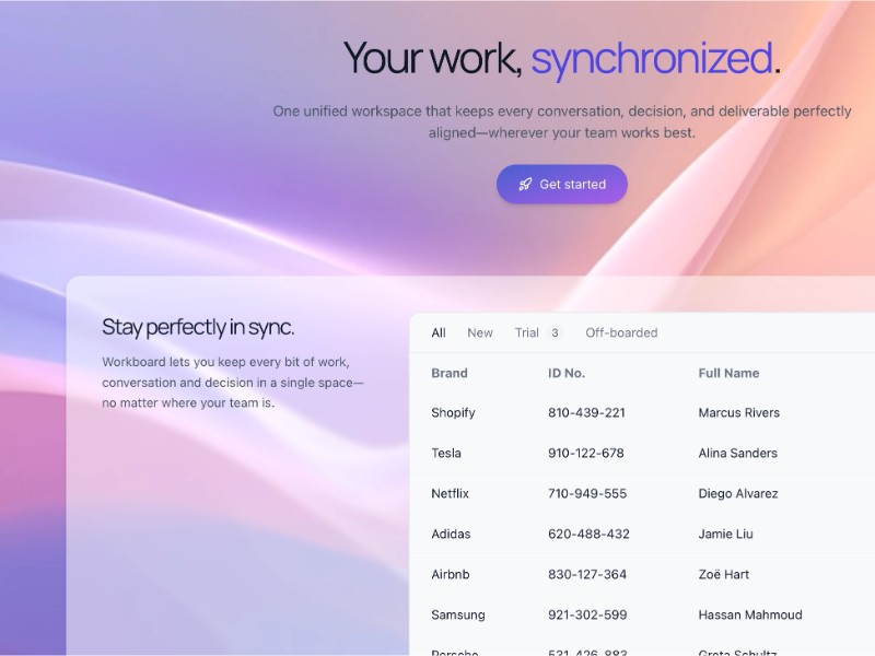 Preview for Unified Workspace Landing Page