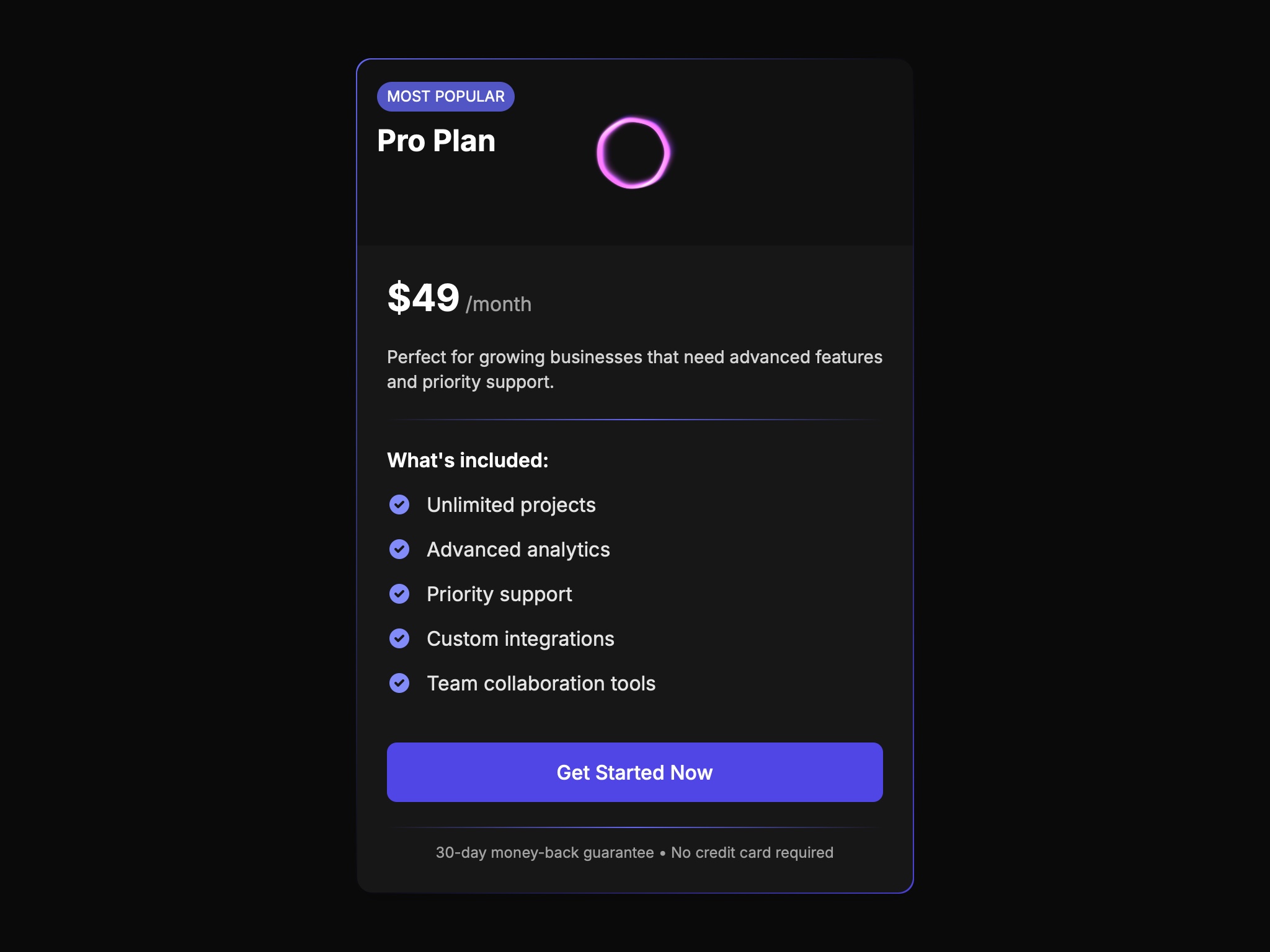 Preview for Subscription Plan Pricing Card