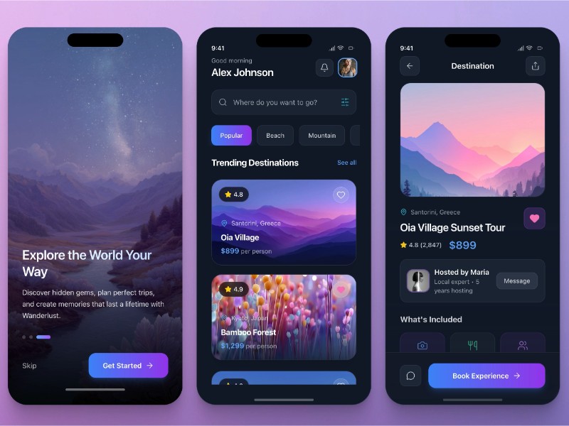 Preview for Travel App Onboarding Screen