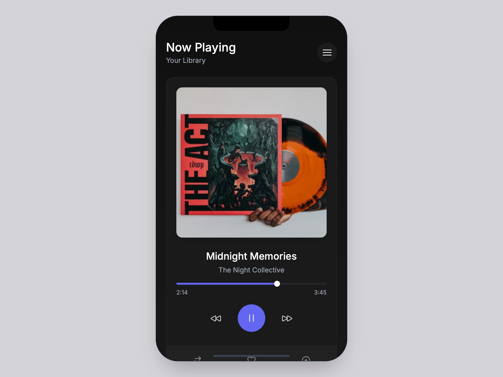Preview for Mobile Music Player Interface