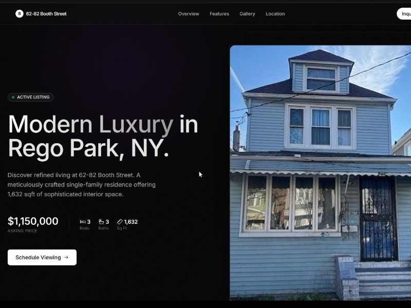 Preview for Real Estate Property Listing Landing Page Template
