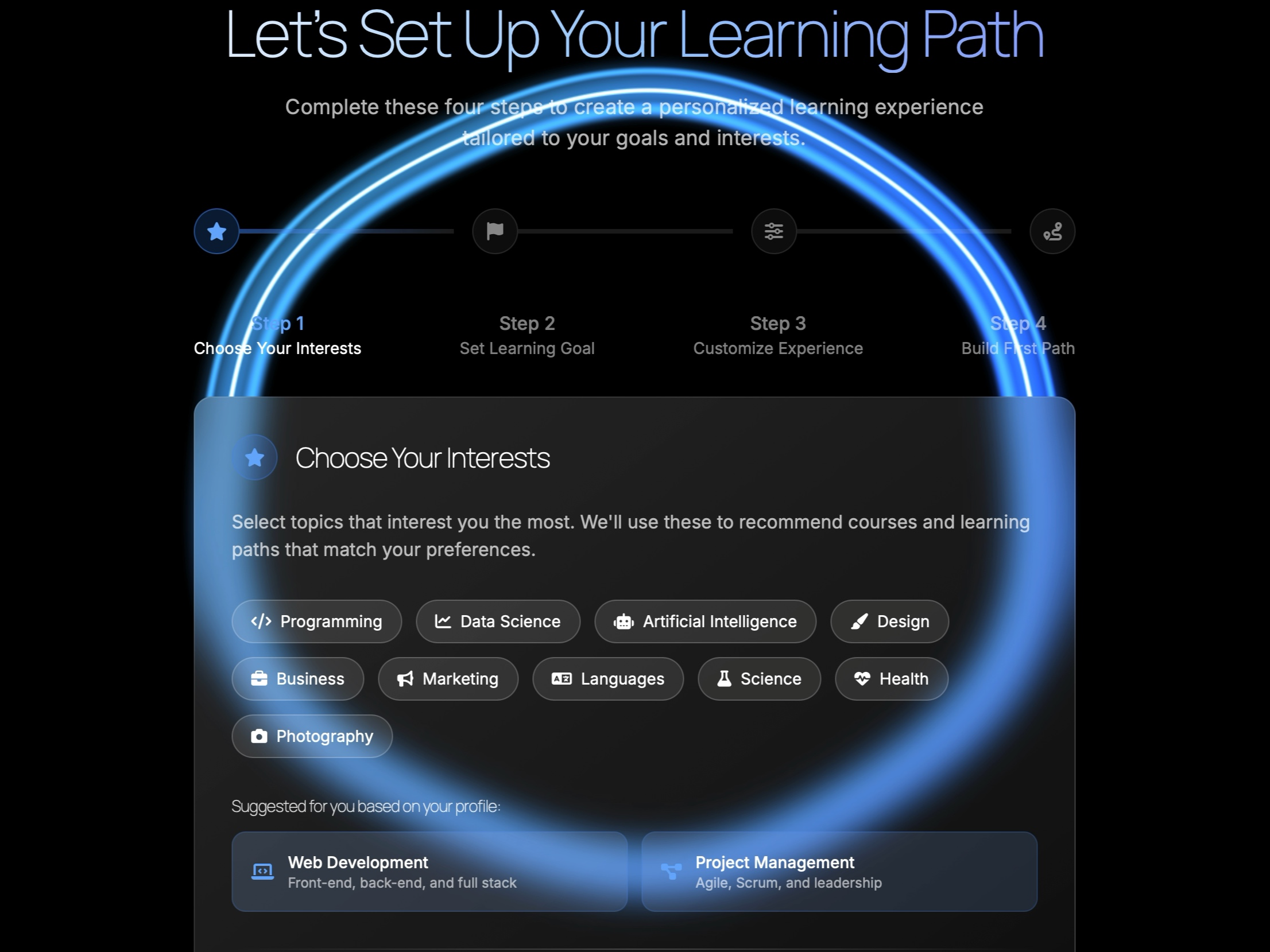Preview for Interactive Learning Path Progress