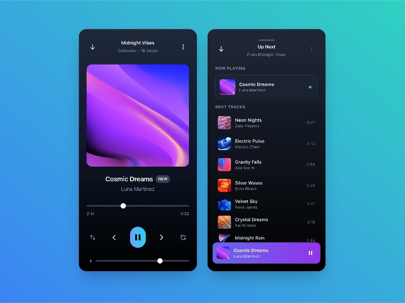 Preview for Music Player Interface Layout