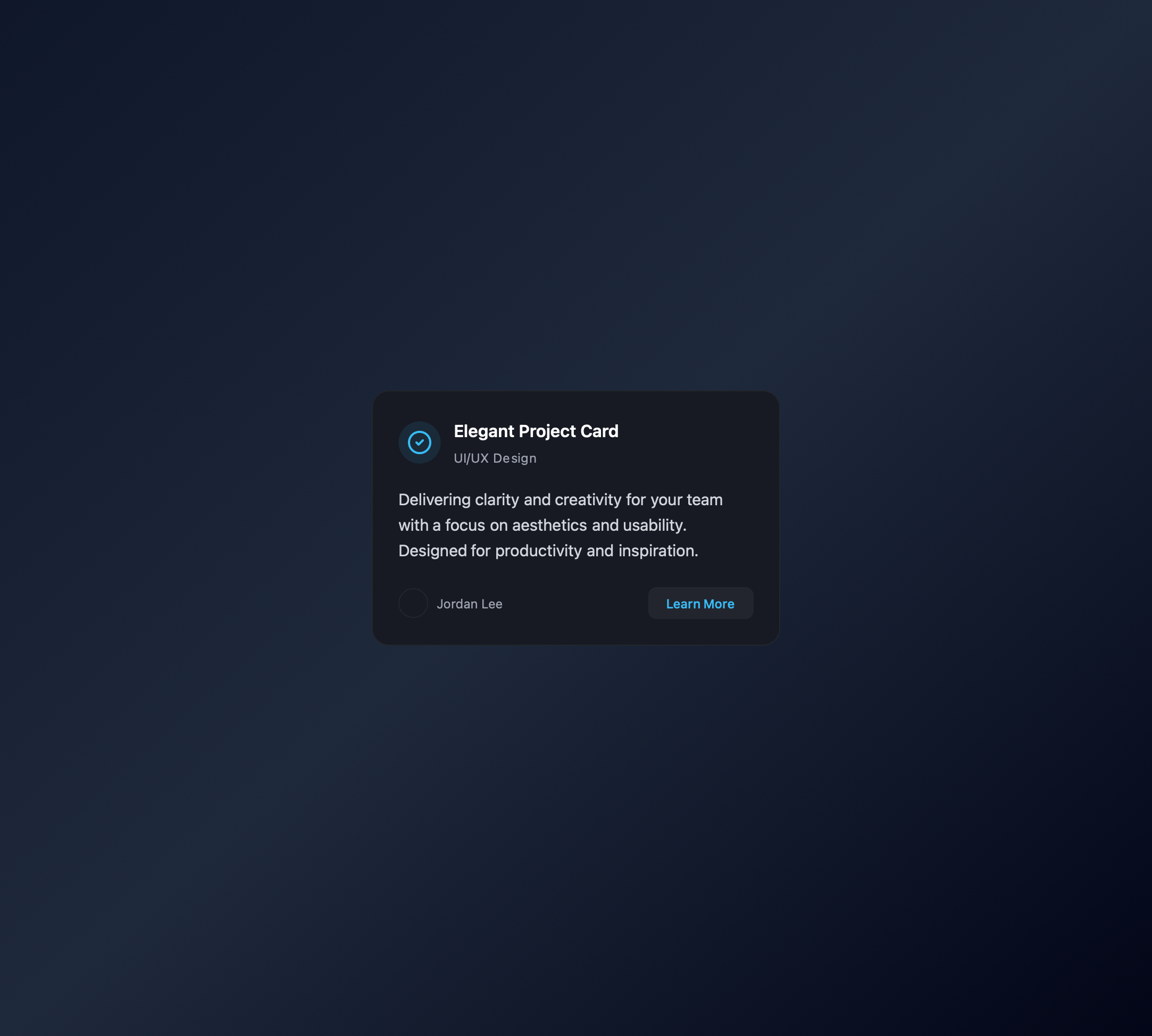 Preview for Project Card with Interactive UI v5