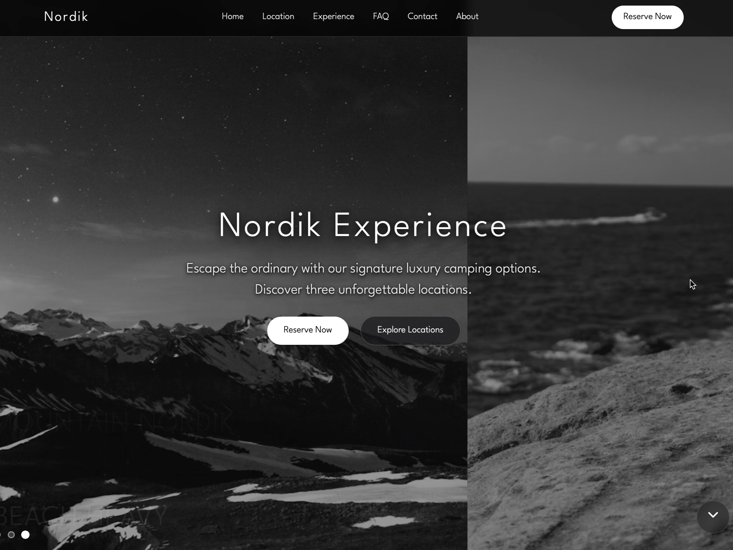 Preview for Full-Screen Black & White Image Carousel
