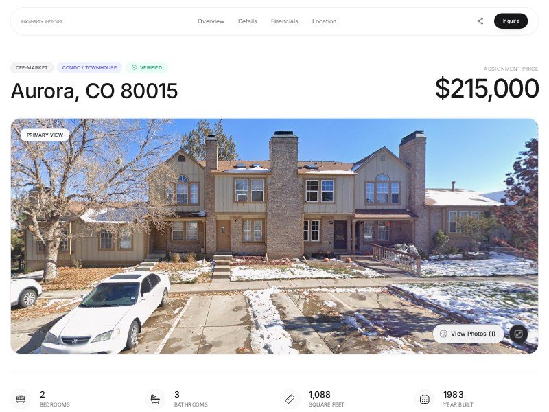 Preview for 80015 aurora Landing Page 
