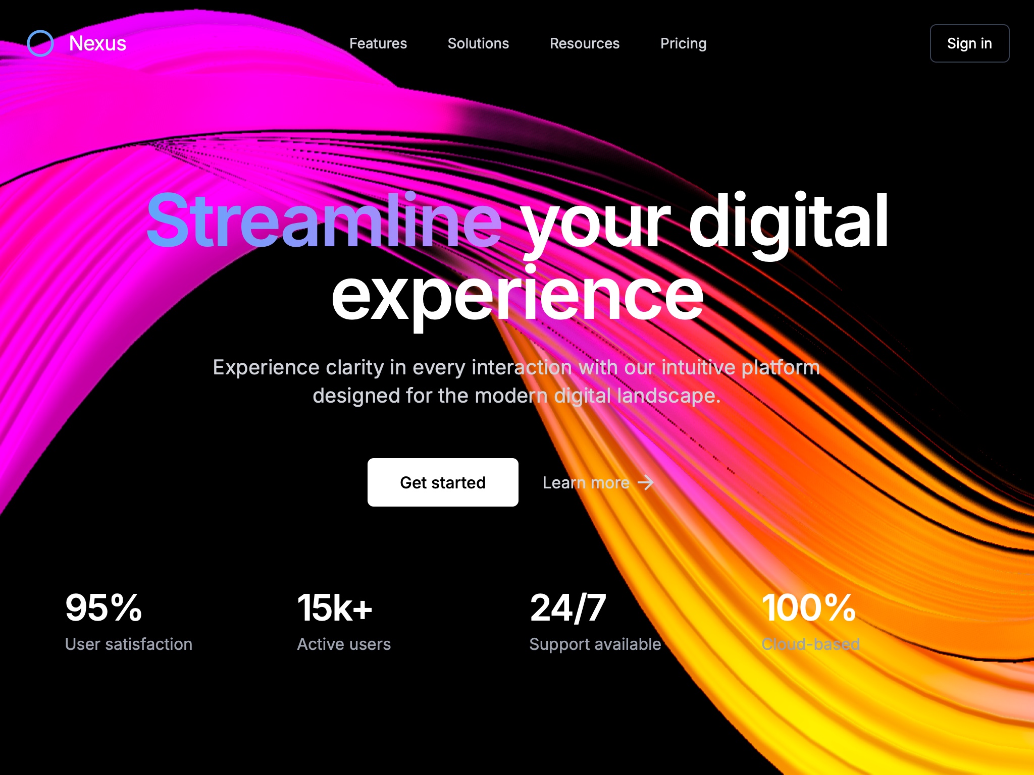Preview for Digital Experience Landing Page