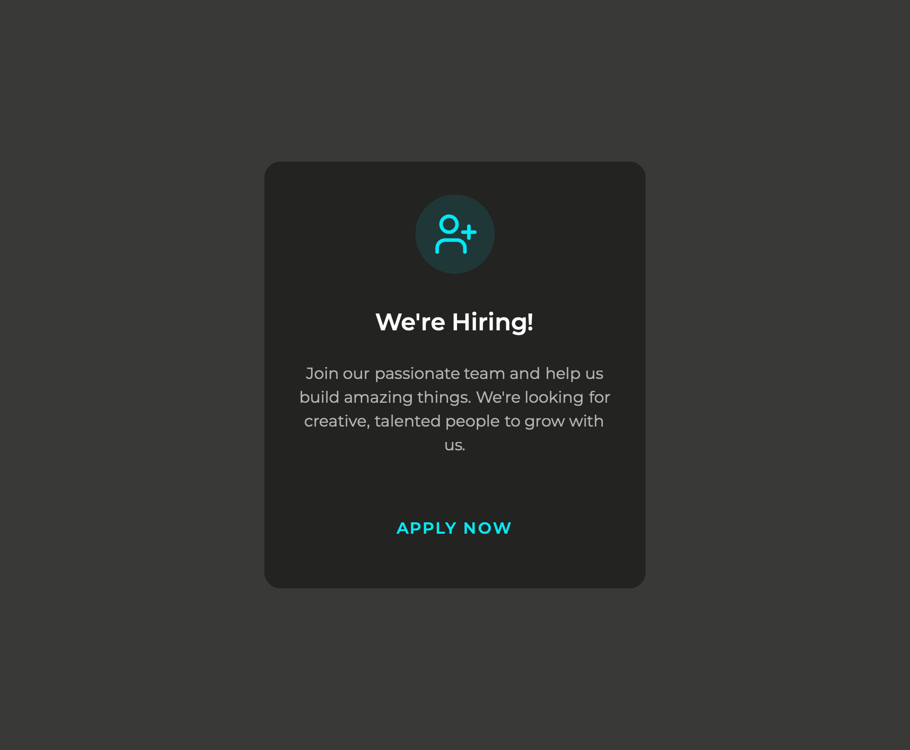 Preview for Hiring Call to Action Card