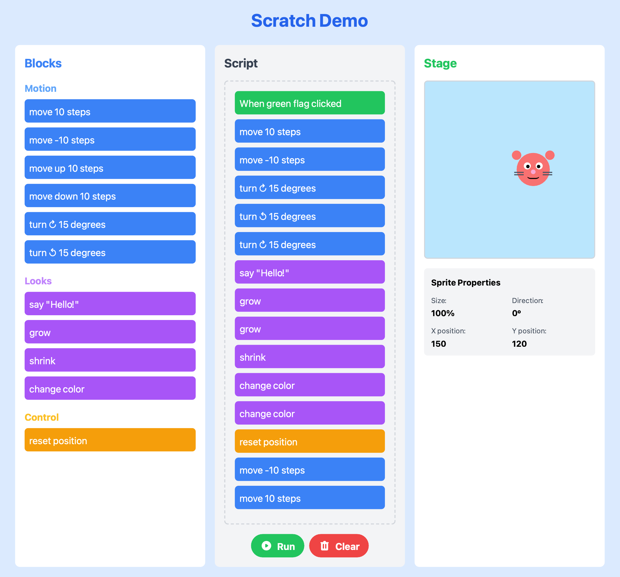 Preview for Visual Code Blocks Workspace