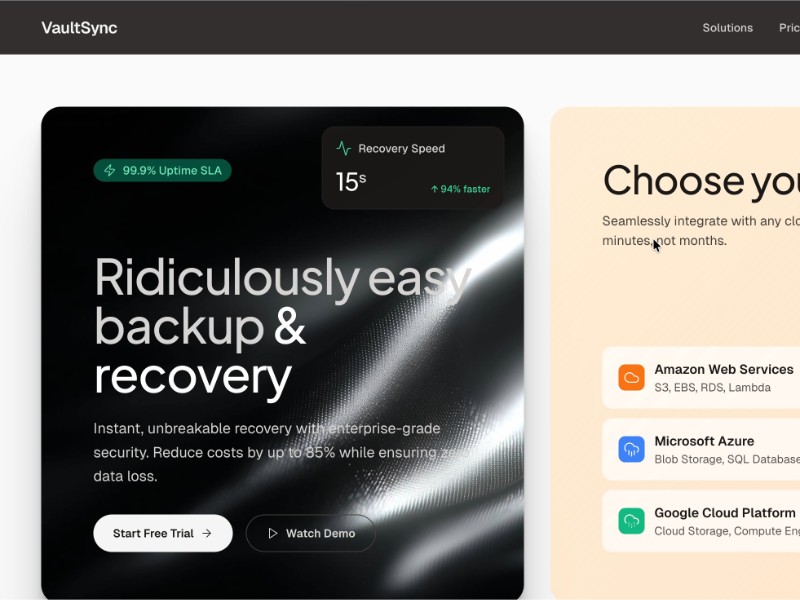Preview for Cloud Backup and Recovery UI