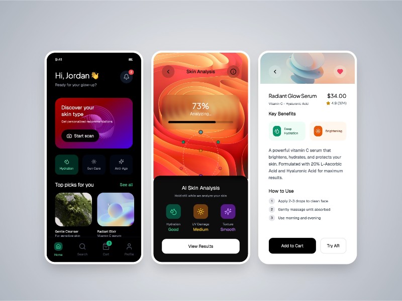Preview for Mobile App Home Screen UI