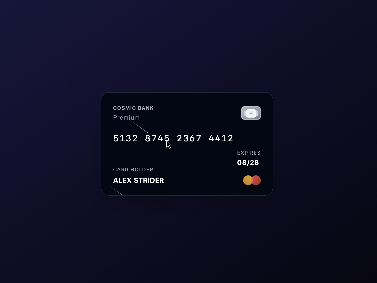 Preview for Interactive Payment Card UI