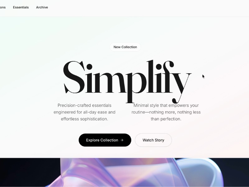 Preview for E-Commerce Storefront with Hero
