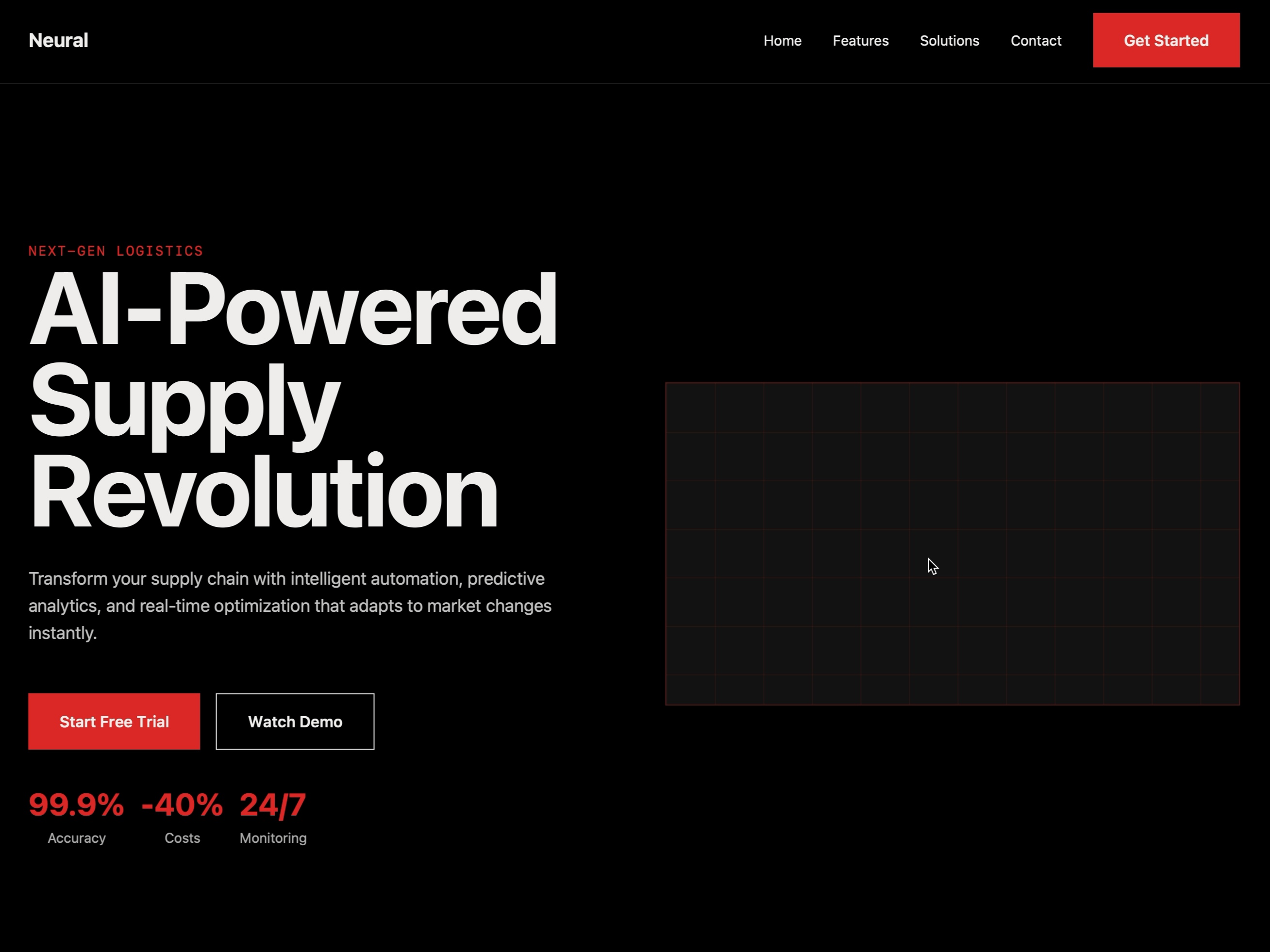 Preview for AI Logistics Hero Section