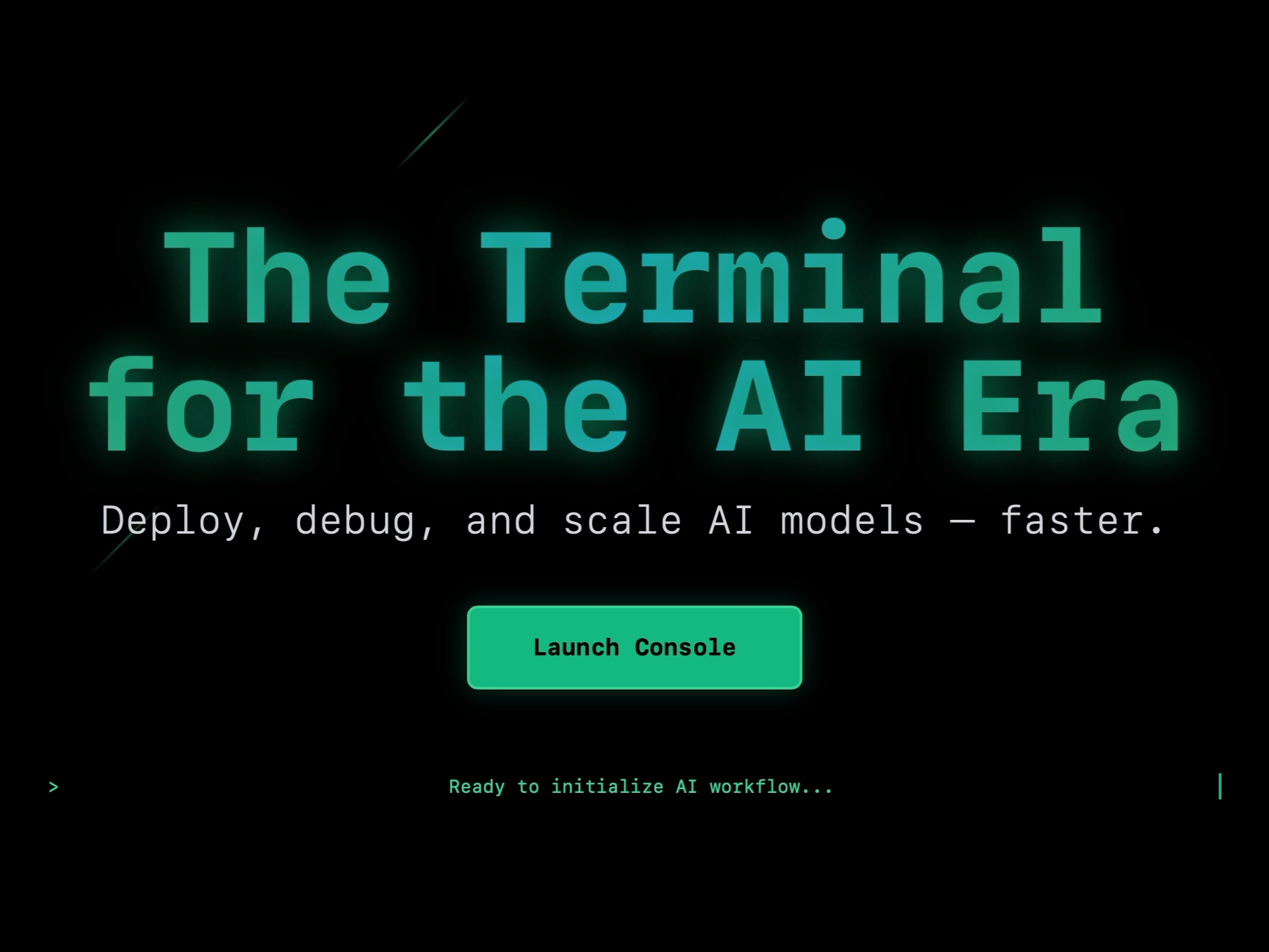 Preview for AI Workflow Terminal Interface