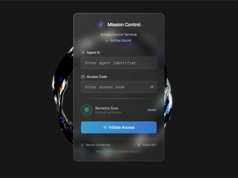 Preview for Login Interface with Biometric Access