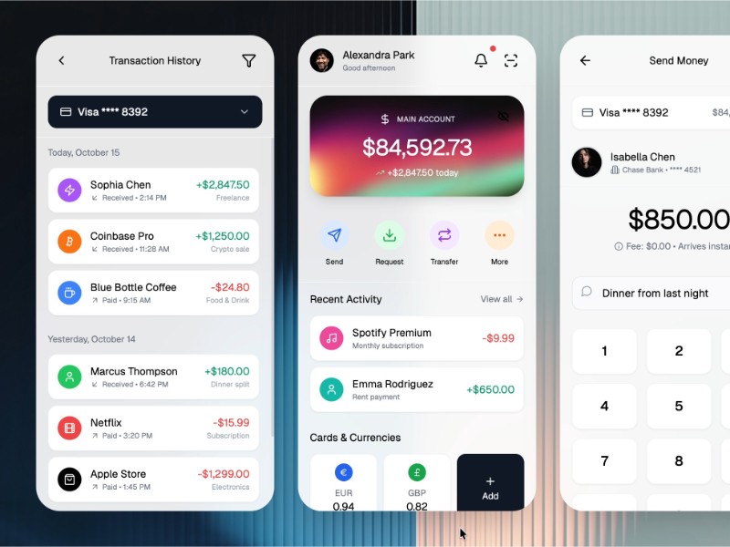 Preview for Mobile Banking Transaction History UI
