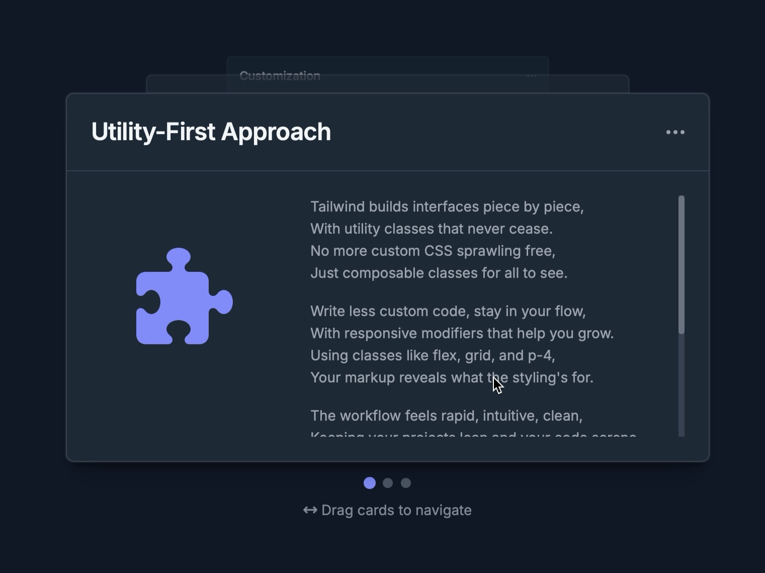Preview for Stacked Interactive Card Layout
