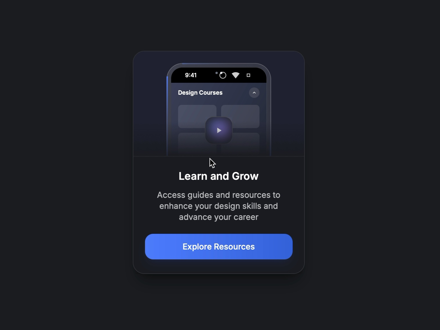 Preview for Interactive Mobile UI Card Layout