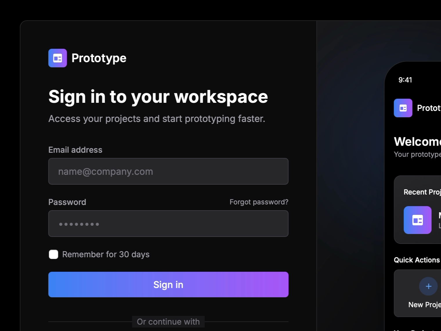 Preview for Workspace Login and Mobile Preview