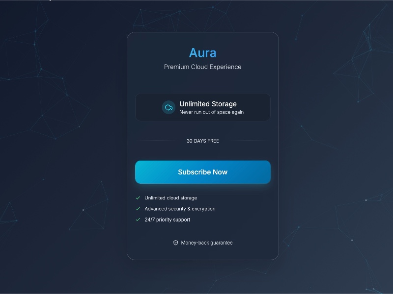 Preview for Cloud Storage Subscription Panel
