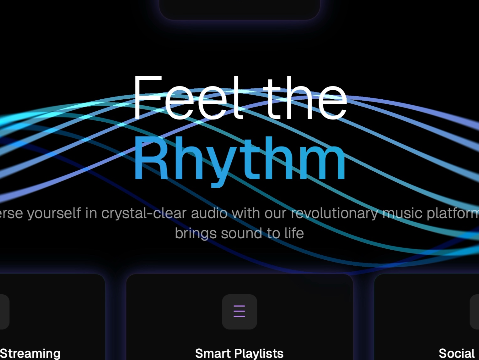 Preview for Music Visualizer Hero Section