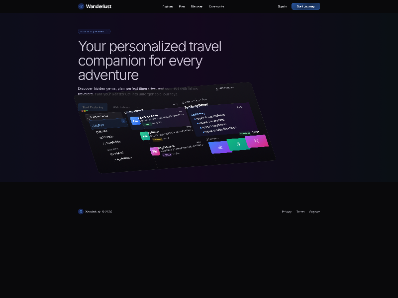 Preview for Navigation Bar with 3D Tailwind Utilities