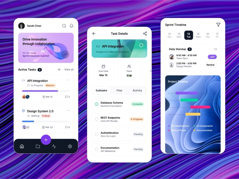 Preview for Mobile Workspace Dashboard UI