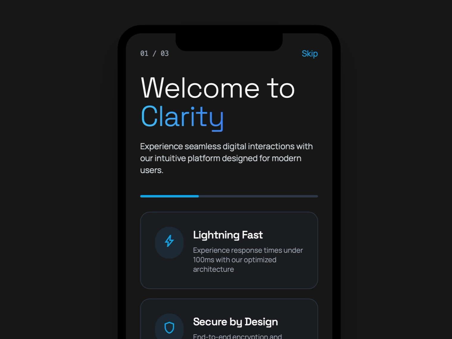 Preview for Mobile Onboarding Interface