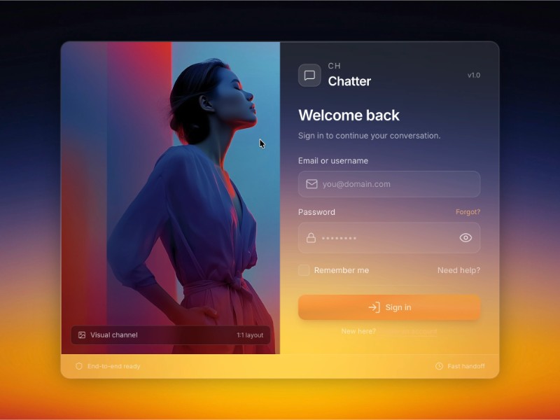 Preview for User Authentication Login Interface